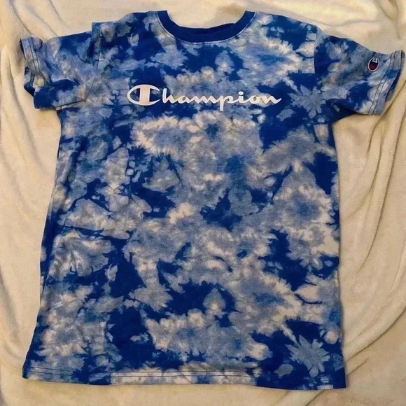 Champion short set blue tie-dye boys size XL - Picture 2 of 5